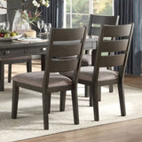 ZNTS Transitional Side Chairs 2pc Set Wood Frame Padded Seat Casual Look Neutral Toned Fabric B01143653