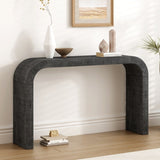 52" Wood Console Table with Curved Edge, Natural Texture, Perfect for Entryways and Living Rooms N760P282826B