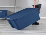 (2 pack) 45 Gallon Extra-Large Wheeled Storage Bin, Plastic Storage Container with Latch Lid & 87901428