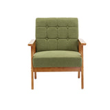 ZNTS Accent Chairs Set of 2 with Table, Mid Century Modern Accent Chair, Wood and Fabric Armchairs 88497924