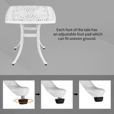 Outdoorr Cast Aluminum Square Table, End Table Side Table for Paio Backyard Pool, Cast Aluminum 53658933