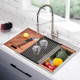28 x 22 Drop In Stainless Steel Workstation 28 Inch 18-Gauge Stainless Steel Drop-In Kitchen W1386P314082