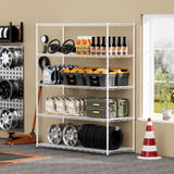 ZNTS 5-tier heavy-duty adjustable shelving and racking, 300 lbs. per wire shelf, with wheels and shelf W1668P162578