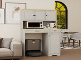 Over the Washer, Dryer and Robot Vacuum Storage Cabinet suitable for Compact Washing Machines, W1120P338184