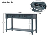 Series Console Table Traditional Design with Two Drawers and Bottom Shelf 25384136
