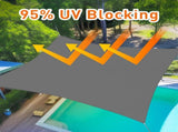 12'X16' Dark Grey HDPE sunshade sail 11002257