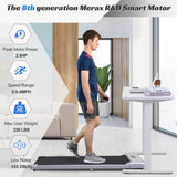 ZNTS 2 in 1 Under Desk Electric Treadmill 2.5HP, Remote Control, Display, Walking Jogging Running Machine 99964392