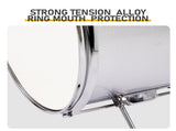 14"x10" 5-Pieces Junior Kids Drum Set Kit Pedal Drum Stick Wrench Drum Stool Silver 96527126