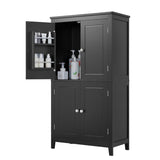 ZNTS Elegant Bathroom Floor Storage Cabinet, Bathroom Storage Unit, Freestanding Cabinet with 4 Doors, N725P188461B