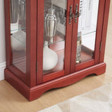 Lighted Glass Curio Display Cabinet,Display Cabinet,Glass Storage Cabinet Glass Wine cabinet Wood W2275P178796