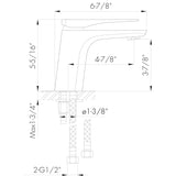 DAX Single Handle Bathroom Faucet White Finish B2702P227033
