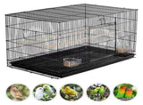 30.5'' Metal Cage with Wood Perches for Small birds, Black 82093421