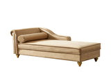 Modern Upholstery Chaise Lounge Chair with Storage Velvet W1097102810