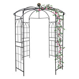 ZNTS Metal Garden Arch Iron Garden Arbors Gazebo Dia81.3'' x 114.2'' High Birdcage Shape Pergola Pavilion 13516553