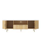 Lving Room Floor-standing TV Cabinet with 16 Color LEDs, Entertainment Center with Storage Doors, TV W1321P308258