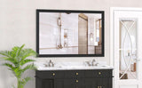 60"x40" Oversized Modern Rectangle Bathroom Mirror with Black Frame Decorative Large Wall Mirrors W708P297675