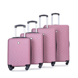 luggage 4-piece ABS lightweight suitcase with rotating wheels, 24 inch and 28 inch with TSA lock, W284P149251