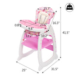 ZNTS Multipurpose Adjustable Highchair for Baby Toddler Dinning Table with Feeding Tray and 5-Point W2181P154927