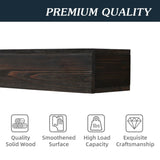 60" Rustic Wood Fireplace Mantel,Wall-Mounted & Floating Shelf for Home Decor W1390111301
