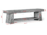 63 Inch Farmhouse TV Stand, Entertainment Center with 2 Tier Shelf for 55 to 75 Inch TVs 24974819