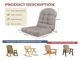 Adirondack Chair Cushion, Rocking Chair Cushion 44x19.4x4 inch, High Weather Resistant Tufted 58378755