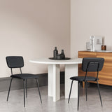 Set of 6 Modern Padded Dining Chairs for Kitchen Bar Office Chair, Black 09325536