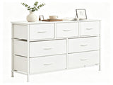 7-Drawer Fabric Dresser Storage Tower, Wide Chest Organizer with 2-Size Drawers, Sturdy Metal Frame 39785628