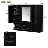 35'' x 28'' Wall Mounted Bathroom Medicine, Modern Bathroom Wall with Mirror, Mirror N710P209443B