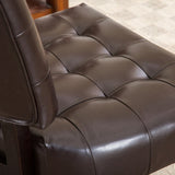 Roundhill Furniture Blended Leather Tufted Accent Chair with Oversized Seating, Brown T2574P172744