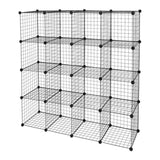 ZNTS 16-Cube Organizer Cube Storage Storage Shelves Wire Cube Storage Origami Shelves Metal Grid 22202561