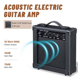 KMA102 41In Basswood Panel Matte Edging Folk Guitar with 15W Amplifier Bag Tuner and other 55011210