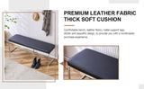 Black shoe changing bench silver metal legs, sofa bench dining chair, suitable for bedroom fitting W1151131314