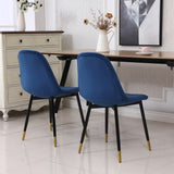 ZNTS Lassan Contemporary Fabric Dining Chairs, Set of 4, Blue T2574P164528