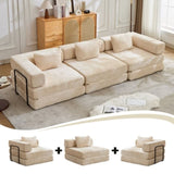Compression Sofa,Convertible Floor Sofa Bed with Fixed-Shape Frame, Boneless Modular Sectional 85434070