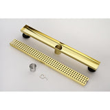 24 Inches Linear Shower Drain, Included Hair Strainer and Leveling Feet W2287P146750