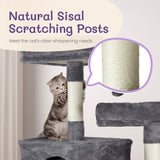 ZNTS 65 inch Cat Tree Cat Tower for Indoor Cats, Large Multi-Level Cat Play House Condo Furniture with 55863053