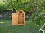 Fir wood Arrow Shed with Single Door Wooden Garden Shed Wooden Lockers Wood Color 04590997