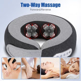 Portable Rechargeable Neck Massager Pillow - Shiatsu Kneading , 2 Heating Modes 25191914