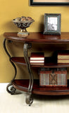 ZNTS Traditional Style Brown Cherry 1pc Sofa Table Open Bottom Shelf Ornate Design Living Room Furniture B011P184986