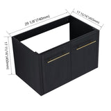 30 Inch Wall-mounted Bathroom Vanity -BVB09130BCT W999P174659
