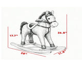 Back and Forth Rocking Horse with Sound Effects, Ride On Horse Toy for 12-36 Months Toddlers, Dark 09102725