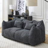 Soft beanbag chair with high resilience foam core for two people. The comfortable square recliner W1996P252276