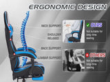 Gaming Chair with Footrest, Ergonomic Computer Chair with Headrest and Lumbar Support, Breathable W2367P288692