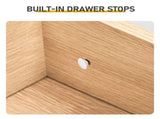 4-Drawer Density Board Triamine Veneer Bathroom Cabinet 11.82*11.82*32.29in Natural Wood 12549726