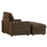 42" Oversized Chaise Lounge Indoor,Faux Rabbit Fur Sofa Bed with Storage Ottoman and N723P232726D