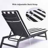 ZNTS 2PCS Set Outdoor Lounge Chair Cushion Replacement Patio Funiture Seat Cushion Chaise Lounge Cushion 99316571