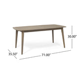 Outdoor Acacia Wood Expandable Dining Table, Gray 65428.00GRY