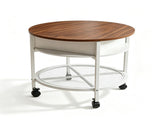 Round Lift Top Coffee Table with RGB LED Lights, 26.8" 26.8" 21.6" 56958172