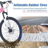 ZUKKA Mountain Bike,24 Inch MTB for Boys and Girls Age 9-12 Years,Multiple Colors W1019P145189