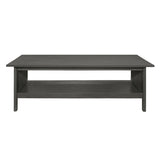 Classic Style Coffee Table and Two End Table Set Antique Gray Finish 3pc Occasional Table Set Wooden B011P175443